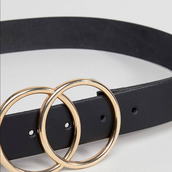 Never worn circle belt. Black and yellow gold - Picture 2 of 4